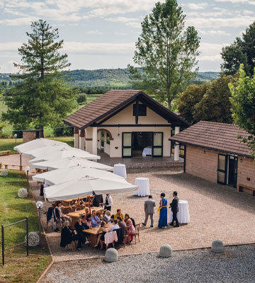 Location matrimoni Torino 2 foto aerea area ricevimenti esterna tenuta molino